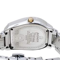 مم لوكة مسبقًا ساعة يد نسائية أيغنر "فيرونا ايه48100" ستانلس ستيل لونين و صدف 33 مم