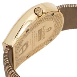 Pre Owned Aigner Mother Of Pearl Yellow Gold Plated Stainless Steel Venezia A39200 Women's Wristwatch 36 mm