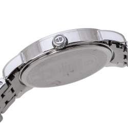 Pre Owned Aigner White Stainless Steel Diamond Cortina A26300 Women's Wristwatch 36 mm