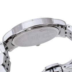 Pre Owned Aigner White Stainless Steel Diamond Cortina A26300 Women's Wristwatch 36 mm