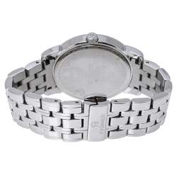 Pre Owned Aigner White Stainless Steel Diamond Cortina A26300 Women's Wristwatch 36 mm