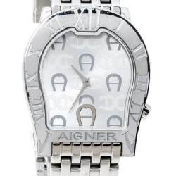 Pre Owned Aigner Silver Stainless Steel Ravenna Nuovo A25100 Women's Wristwatch 32 mm