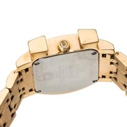Pre Owned Aigner Mother of Pearl Gold Plated Stainless Steel Genua Due A31600 Women's Wristwatch 31 mm