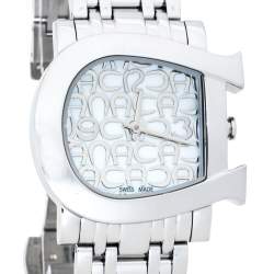 Pre Owned Aigner Mother of Pearl Stainless Steel Genua Due A31600 Women's Wristwatch 31 mm