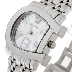 Pre Owned Aigner Silver Stainless Steel Genua Due A31600 Women's Wristwatch 31 mm