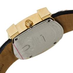 Pre Owned Aigner Brown Stainless Steel Leather Genua Due A31000 Women's Wristwatch 36MM