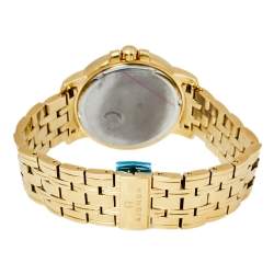 Pre Owned Aigner Silver Gold Plated Stainless Steel Triento A09300 Women's Wristwatch 38 mm