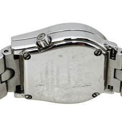 Pre Owned Aigner Mother of Pearl Stainless Steel Diamond Ravenna A02200 Women's Wristwatch 24 mm