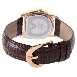 مملو كة مسبقًا ساعة يد نسائية أيغنر "ايستير ديو ايه32200" جلد و ستانلس ستيل مطلي بالذهب فضية 30 مم