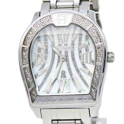 Aigner Mother Of Pearl Stainless Steel Verona A48100 Women's Wristwatch 33 mm