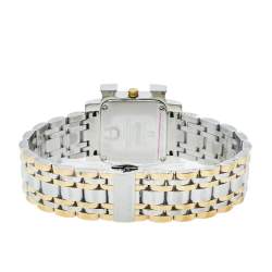 Pre Owned Aigner White Two-Tone Stainless Steel Genua Due Flower A31600 Women's Wristwatch 31 mm