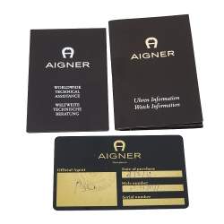 Pre Owned Aigner Silver Two-Tone Stainless Steel Cortina A26300 Women's Wristwatch 36 mm