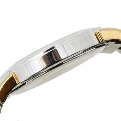 Pre Owned Aigner Silver Two-Tone Stainless Steel Cortina A26300 Women's Wristwatch 36 mm