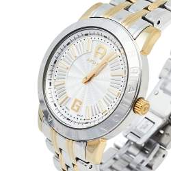 Pre Owned Aigner Silver Two-Tone Stainless Steel Cortina A26300 Women's Wristwatch 36 mm