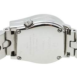 Pre Owned Aigner Black Stainless Steel Diamonds Verona A01200 Women's Wristwatch 24 mm