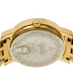 Pre Owned Aigner Gold Tone Stainless Steel Diamonds Cortina A26300 Women's Wristwatch 35 mm