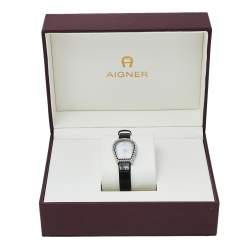 مملوكة مسبقًا ساعة يد نسائية أيغنر نوفارا ايه147200 جلد و ستانلس ستيل و صدف 27.50 مم