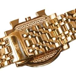 مملوكة مسبقًا Aigner Mother of Pearl Gold Tone Stainless Steel Genua Due A31600 Women's Wristwatch 31 mm