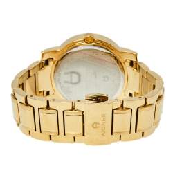 Pre Owned ساعة يد نسائية أيغنر كورتينا أيه26300 ستانلس ستيل مطلي ذهب فضي 36 مم