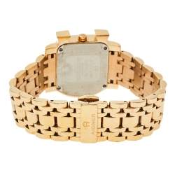 Pre Owned Aigner Mother of Pearl Gold Plated Stainless Steel Genua Due A31600 Women's Wristwatch 31 mm