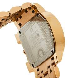 Pre Owned Aigner Mother of Pearl Gold Plated Stainless Steel Genua Due A31600 Women's Wristwatch 31 mm