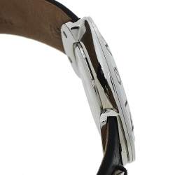 Pre Owned Aigner Black Stainless Steel Leather Aversa A51200 Women's Wristwatch 32 mm