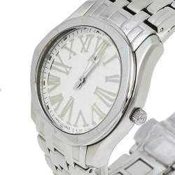 Pre Owned Aigner White Stainless Steel Lazio A42200 Women's Wristwatch 36 mm