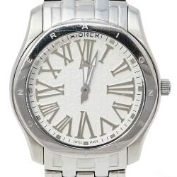 Pre Owned Aigner White Stainless Steel Lazio A42200 Women's Wristwatch 36 mm