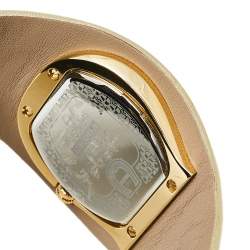 Pre Owned Aigner Gold Plated Stainless Steel Leather L'Aquila A41200 Women's Wristwatch 36 mm