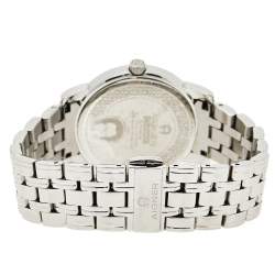 Pre Owned Aigner Silver Stainless Steel Diamond Cortina A26300 Women's Wristwatch 36 mm