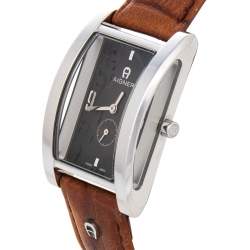 مملوكة مسبقًا ساعة يد نسائية أيغنر مادونا نودو أيه16200 جلد ستانلس ستيل بني 26 مم