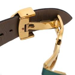 مملوكة مسبقًا Aigner Silver Gold Tone Stainless Steel Leather Cremona A40200 Women's Wristwatch 36 mm