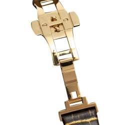 مملوكة مسبقًا Aigner Silver Gold Tone Stainless Steel Leather Cremona A40200 Women's Wristwatch 36 mm