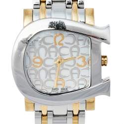 Pre Owned ساعة يد نسائية أيغنر جنوا ديو أيه31600 ستانلس ستيل لونين صدف 34 مم