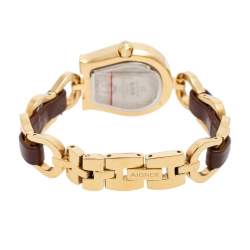 Pre Owned ساعة يد نسائية أيغنر بروغيا أيه07300 جلد ستانلس ستيل مطلي ذهب مقاس 38 مم