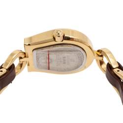 Pre Owned ساعة يد نسائية أيغنر بروغيا أيه07300 جلد ستانلس ستيل مطلي ذهب مقاس 38 مم