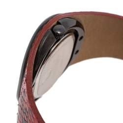Aigner Black PVD Stainless Steel Leather Ravello Due A21000 Women's Wristwatch 43 mm