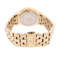 Pre Owned Aigner Mother of Pearl Gold Plated Stainless Steel Cortina A26200 Women's Wristwatch 29 mm