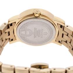 Pre Owned Aigner Mother of Pearl Gold Plated Stainless Steel Cortina A26200 Women's Wristwatch 29 mm