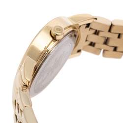 Pre Owned Aigner Mother of Pearl Gold Plated Stainless Steel Cortina A26200 Women's Wristwatch 29 mm