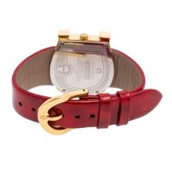 مملوكة مسبقًا Aigner White Gold Plated Stainless Steel Genua A31000 Women's Wristwatch 39 mm