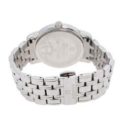Pre Owned Aigner Silver Stainless Steel Diamonds Cortina A26300 Women's Wristwatch 36 mm