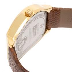 مملوكة مسبقًا Aigner Gold Plated Stainless Steel Leather Verona A48000 Women's Wristwatch 39 mm
