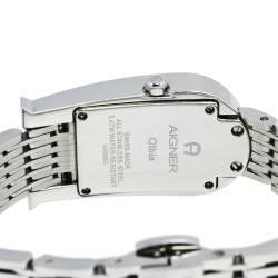 Pre Owned Aigner White Stainless Steel Olbia A29211 Women's Wristwatch 20 mm