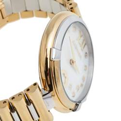 Pre Owned Aigner Mother of Pearl Two Tone Stainless Steel Gorizia A106200 Women's Wristwatch 33 mm