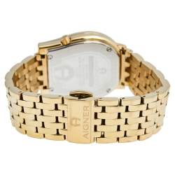 مملوكة مسبقًا Aigner Mother of Pearl Gold Plated Stainless Steel Ravenna Nuovo A25100 Women's Wristwatch 33 mm