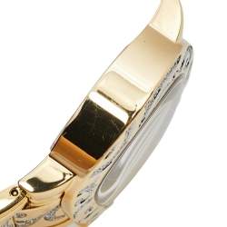مملوكة مسبقًا Aigner Mother of Pearl Gold Plated Stainless Steel Genua Due A31600 Women's Wristwatch 33 mm