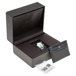 Pre Owned Aigner White Leaves Stainless Steel Genua Due A31600 Women's Wristwatch 31 mm