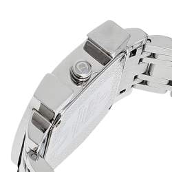 Pre Owned Aigner White Leaves Stainless Steel Genua Due A31600 Women's Wristwatch 31 mm
