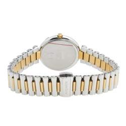 Pre Owned Aigner Mother of Pearl Two-Tone Stainless Steel Gorizia A106200 Women's Wristwatch 33 mm